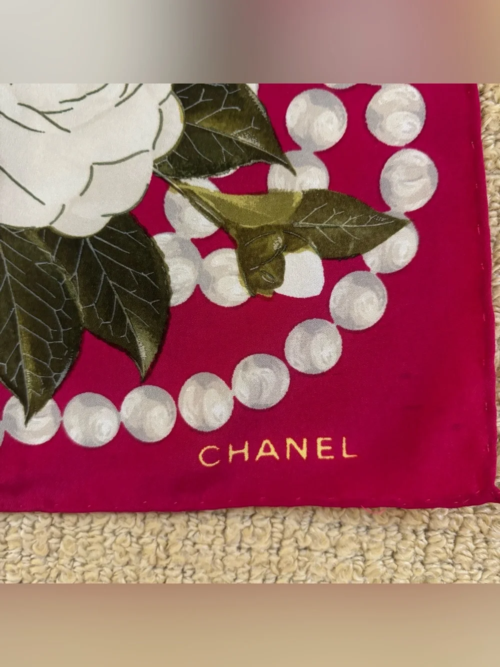 CHANEL silk scarf 34